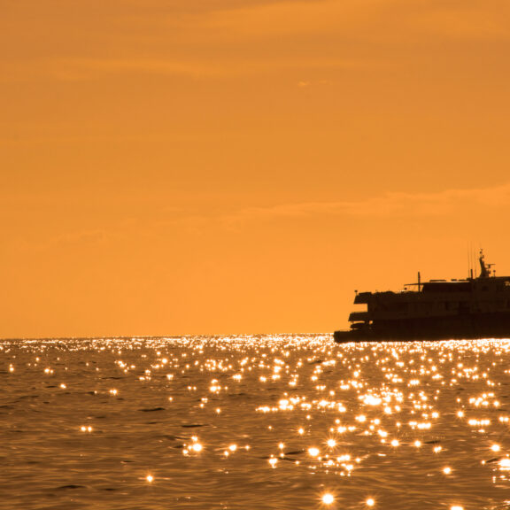 Safari Explorer at sunset in Hawaii